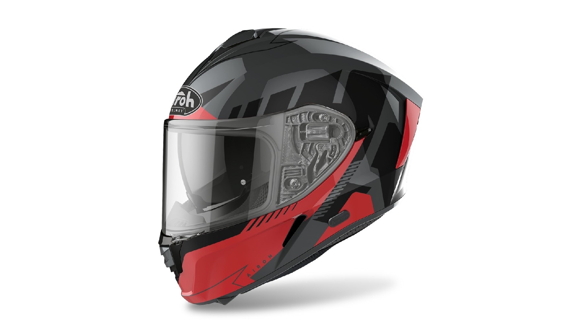 AIROH SPARK RISE SPRI55 - integrální červená moto helma červená/černá S