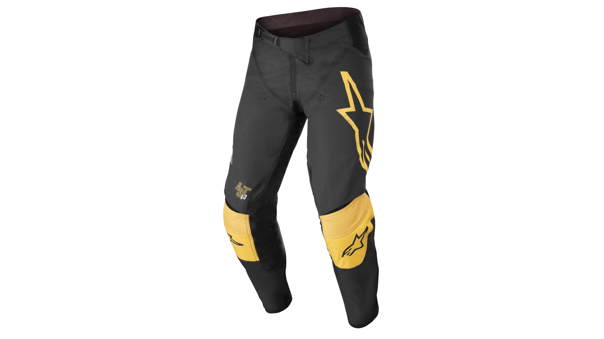 ALPINESTARS TECHSTAR QUADRO kalhoty černá/žlutá/oranžová 32