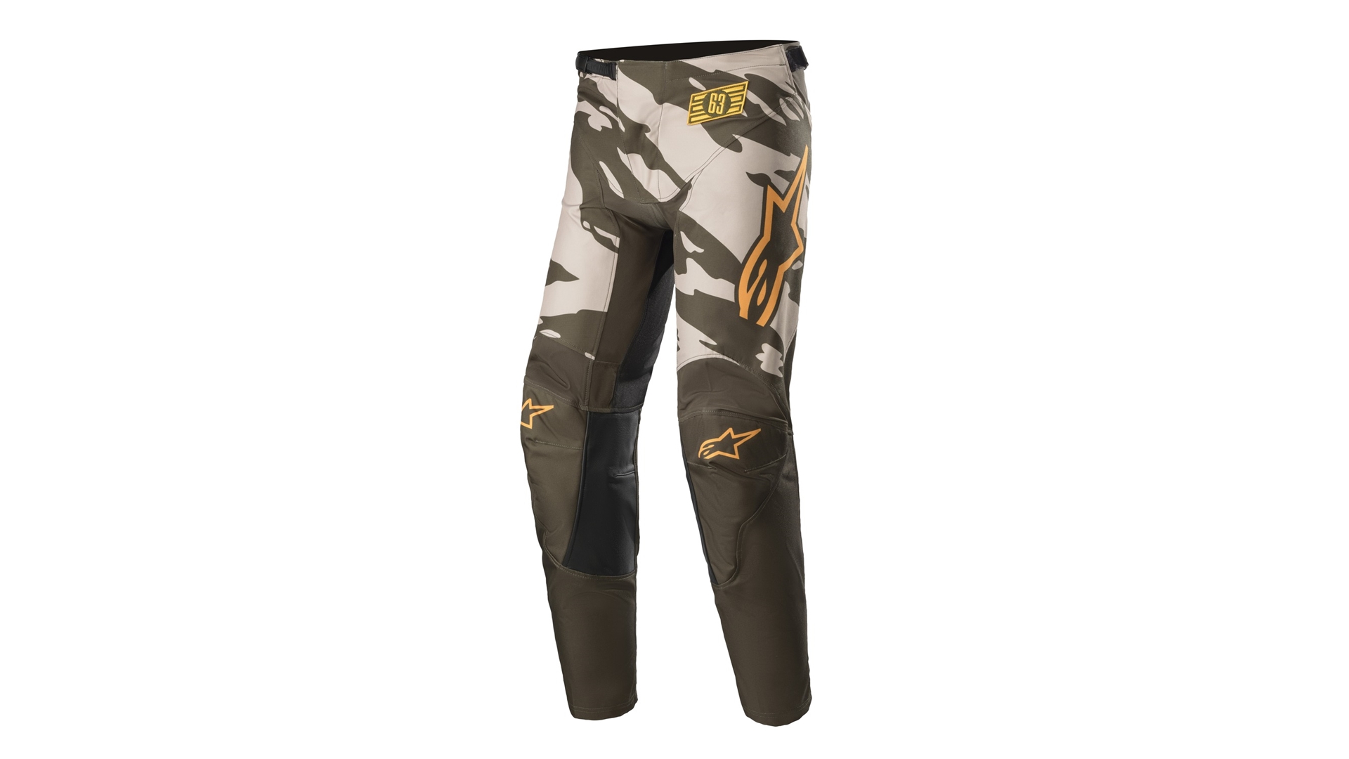 ALPINESTARS RACER TACTICAL kalhoty dětské zelená/písková/oranžová 22