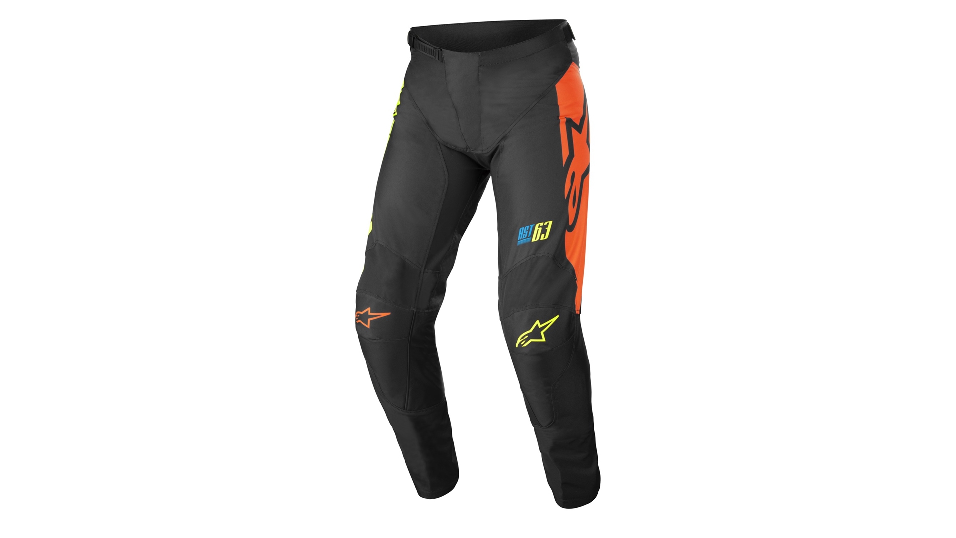 ALPINESTARS RACER COMPASS kalhoty dětské černá/žlutá/oranžová 22