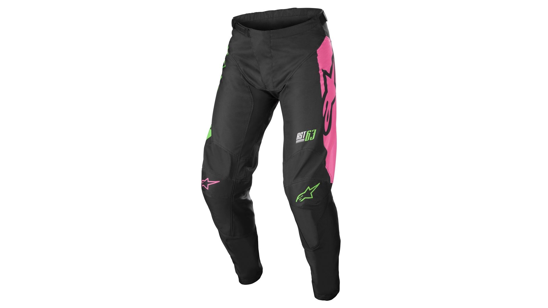 ALPINESTARS RACER COMPASS kalhoty dětské černá/zelená/růžová 24