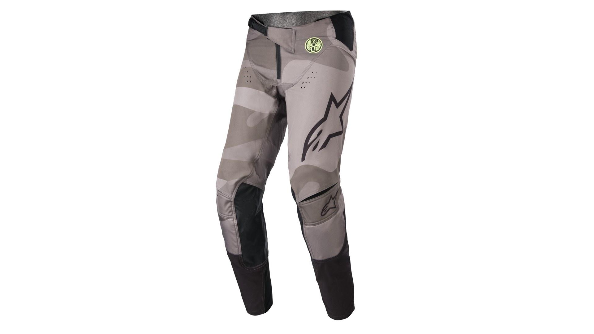 ALPINESTARS TECHSTAR kalhoty šedá/černá/žlutá 38