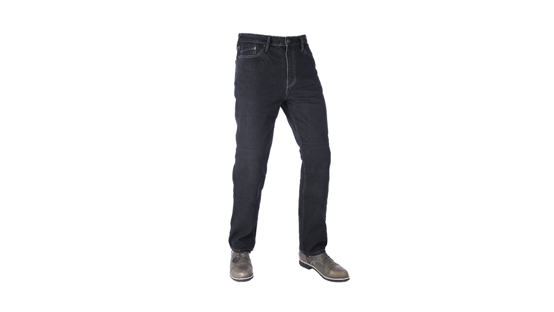 OXFORD Original Approved Jeans ZKRÁCENÉ kalhoty volný střih pánské černá černá 30/30