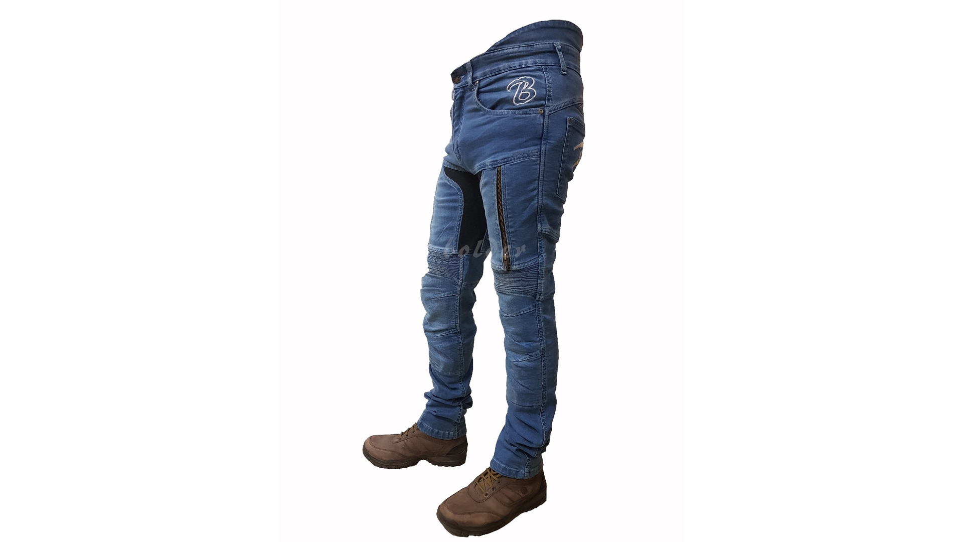 BOLDER 1725 Kalhoty Kevlar jeans stretch modrá modrá 34