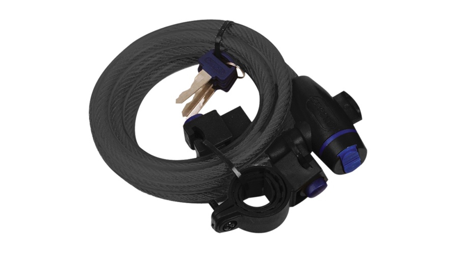OXFORD zámek na motocykl Cable Lock (kouřový, délka 1,8m) černá 180 cm