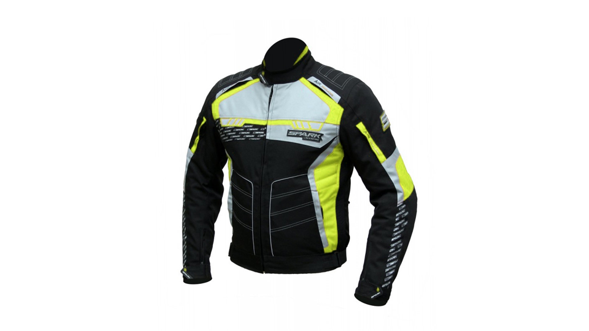 SPARK Mizzen pánská textilní moto bunda černá/šedá 4XL