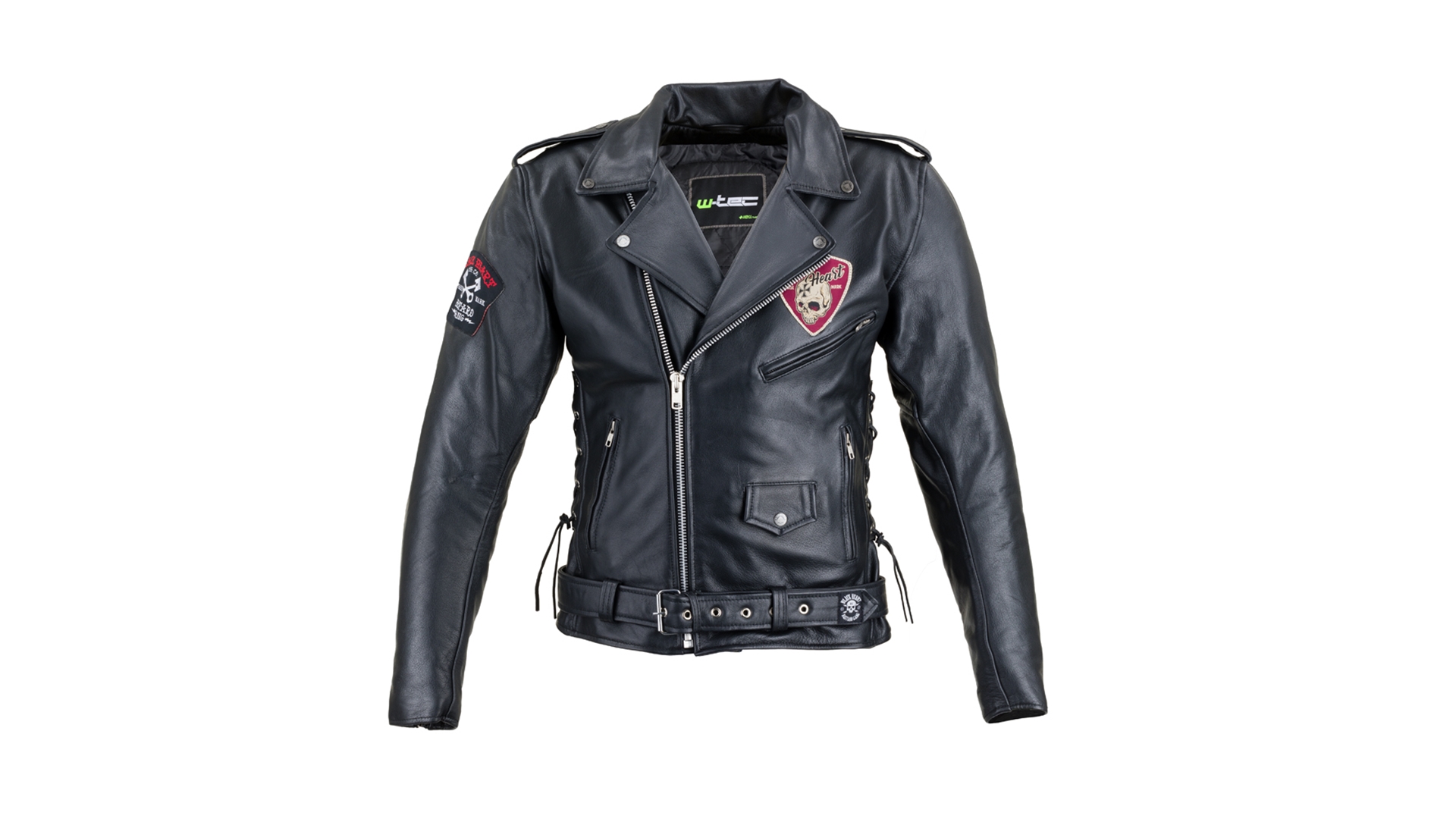 W-TEC Black Heart Perfectis Kožená moto bunda černá černá XL