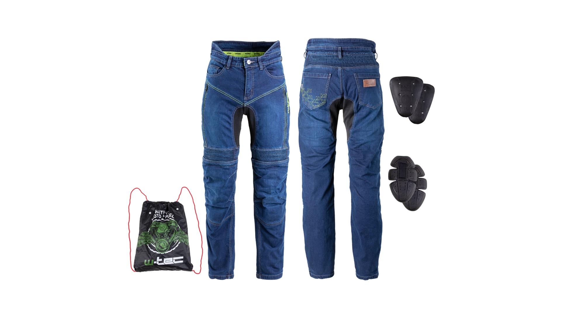 W-TEC Biterillo Pánské moto jeansy modrá/černá 2XL