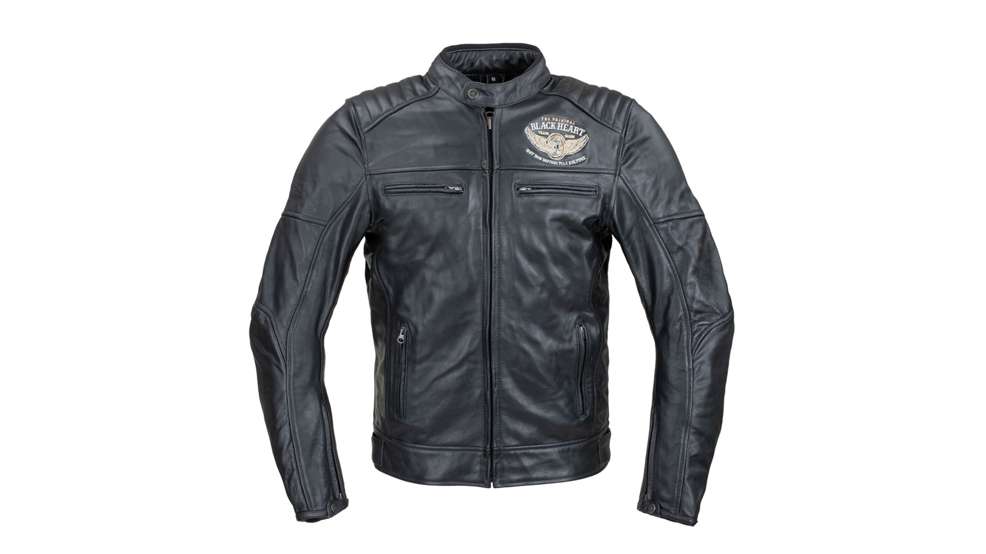 W-TEC Black Heart Wings Leather Jacket Pánská kožená bunda černá 2XL