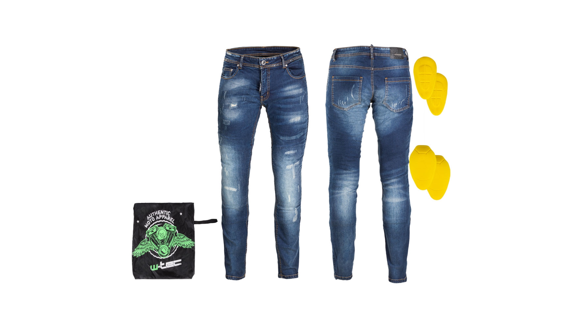 W-TEC Feeldy pánské moto jeansy modrá 2XL