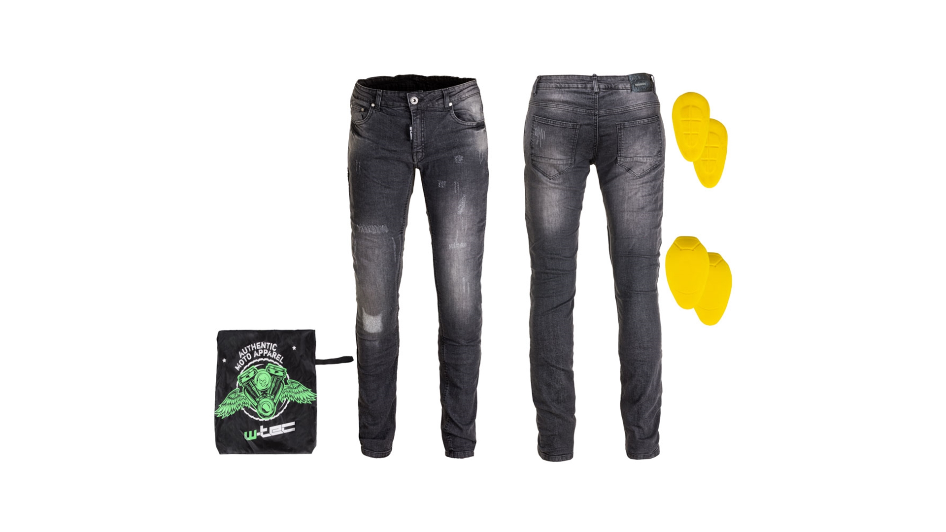 W-TEC Komaford pánské moto jeansy černá 3XL