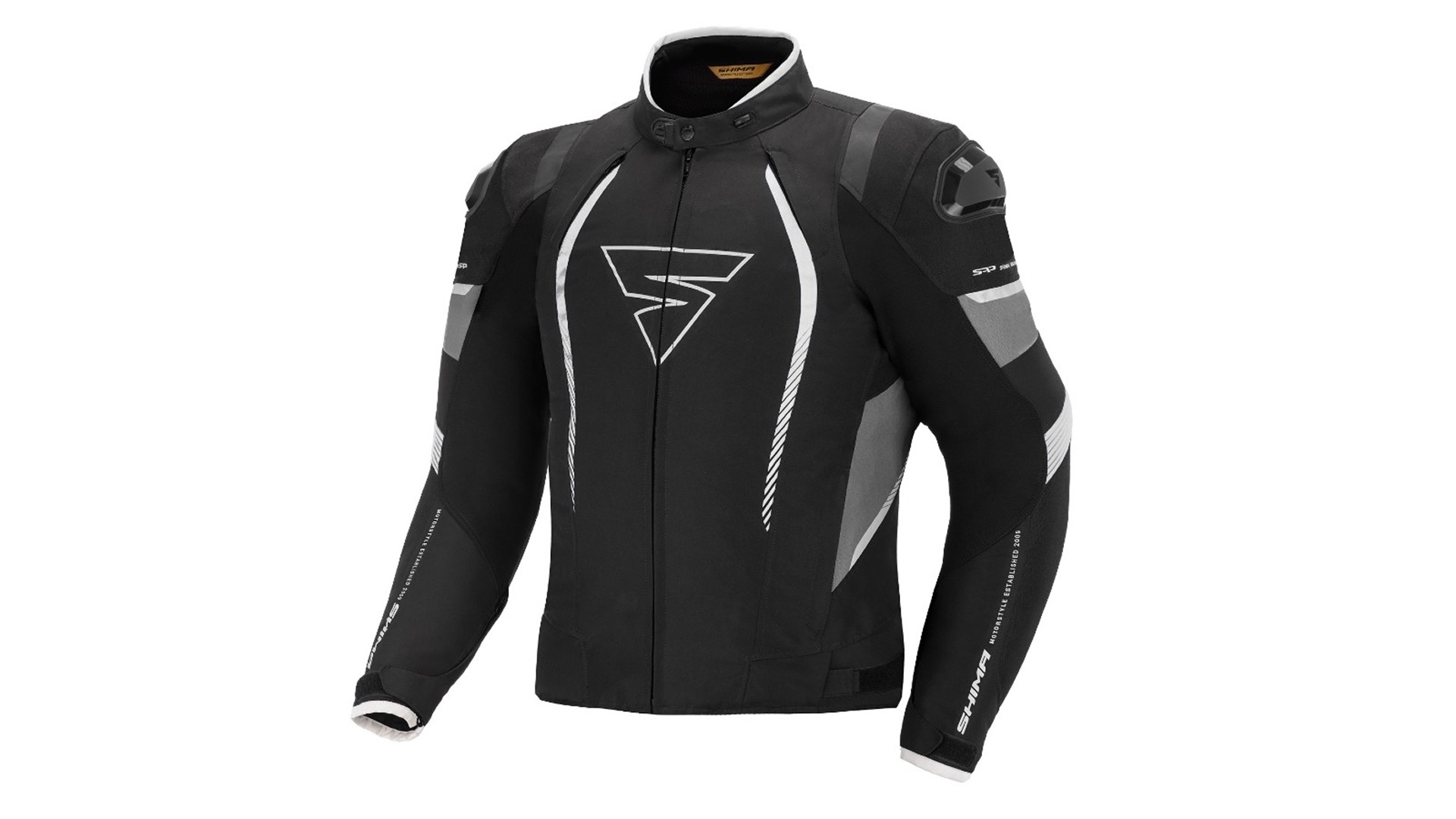 SHIMA Solid Pro Bunda na motorku černá/šedá černá/šedá 2XL