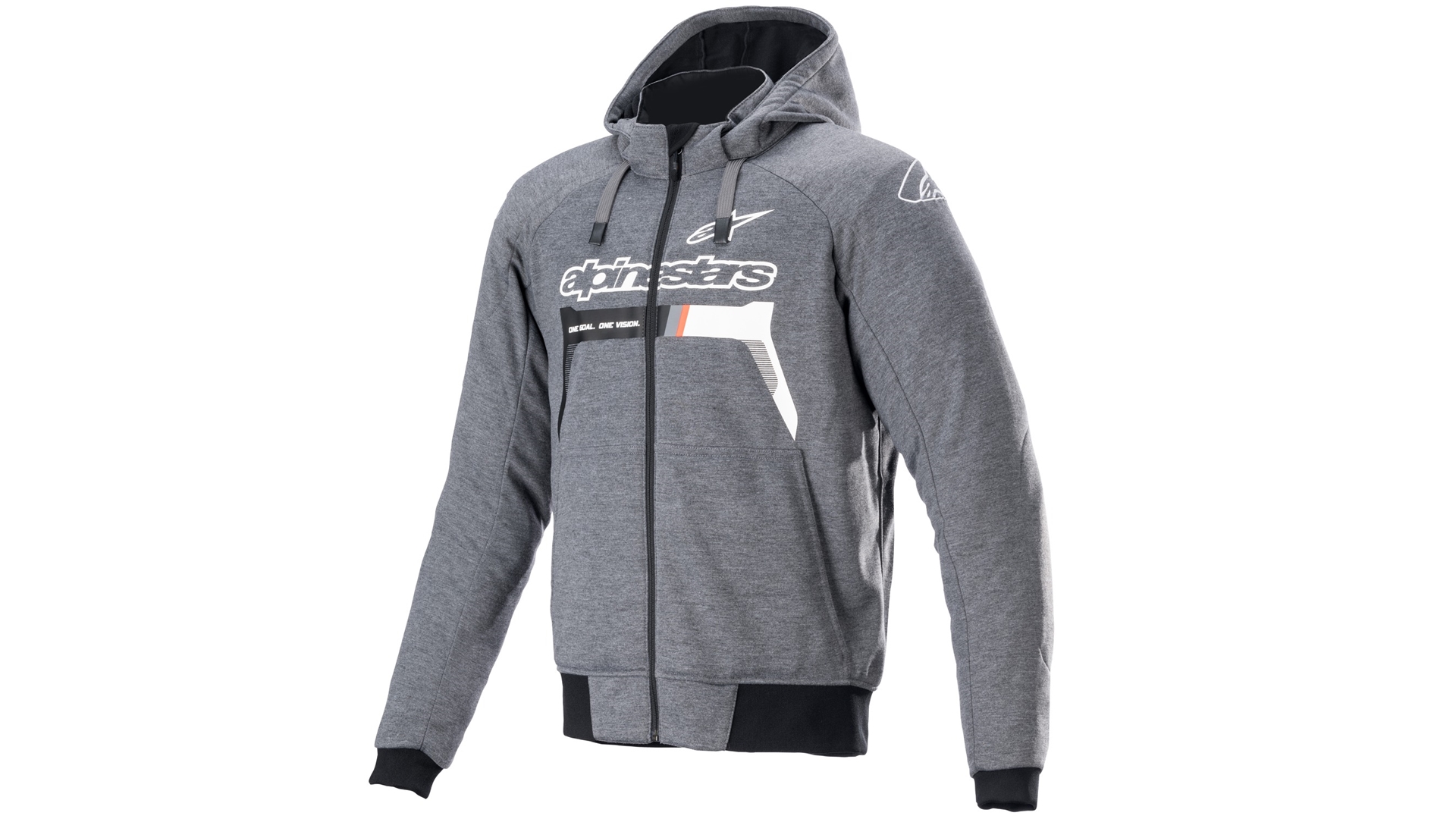 ALPINESTARS CHROME IGNITION HOODIE bunda šedá/bílá/černá XL