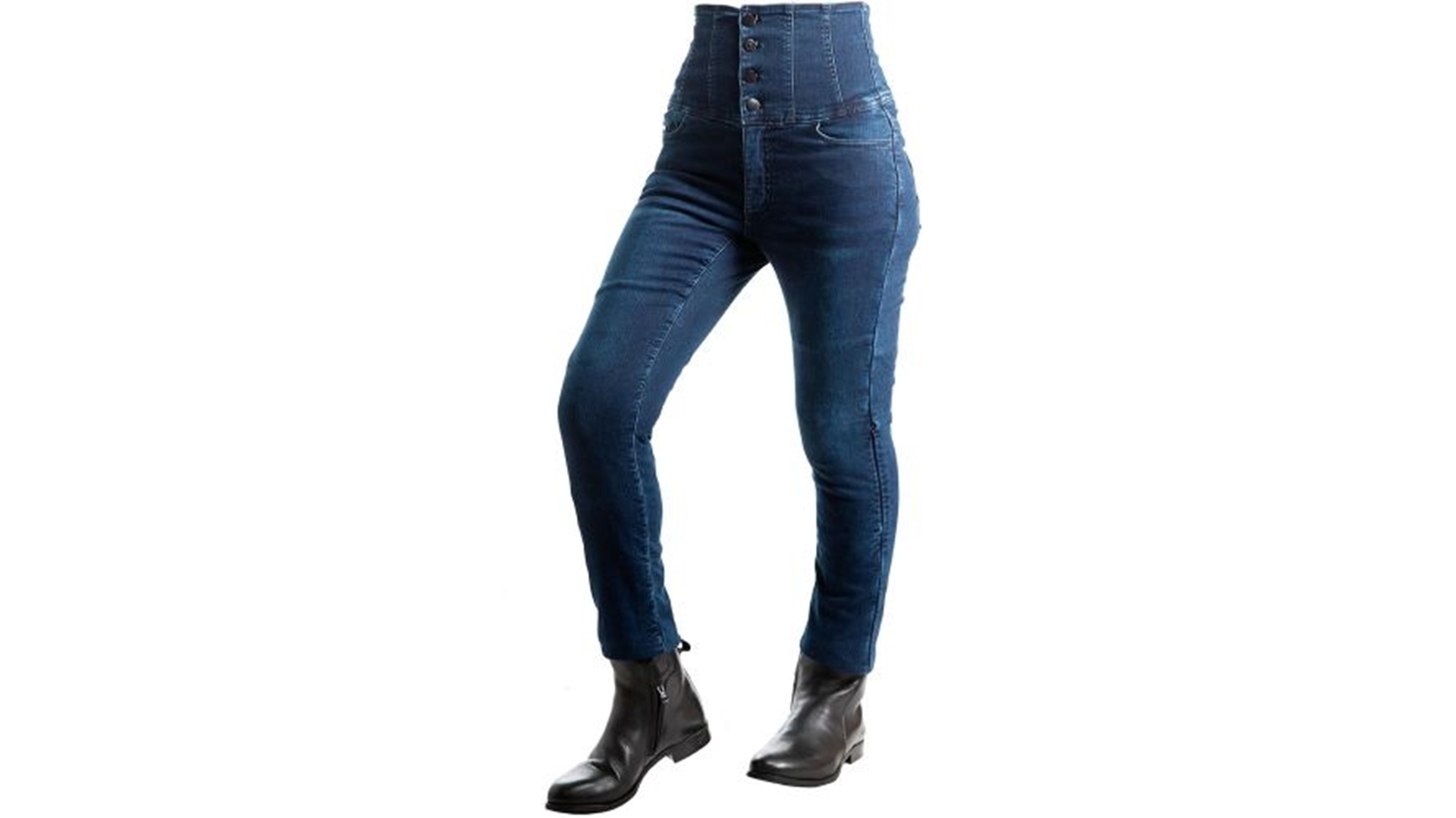 OVERLAP EVY DARK BLUE JEANS Dámské kevlarové moto kalhoty modrá 29