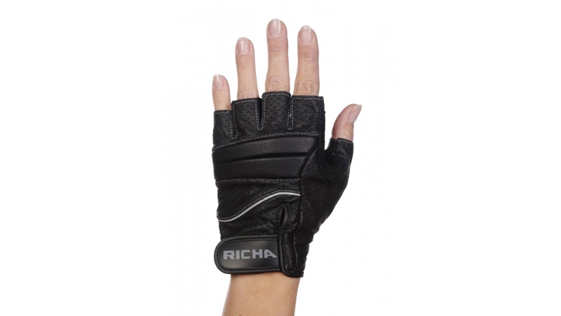 RICHA MITAINE Moto rukavice bezprstové černá černá 3XL