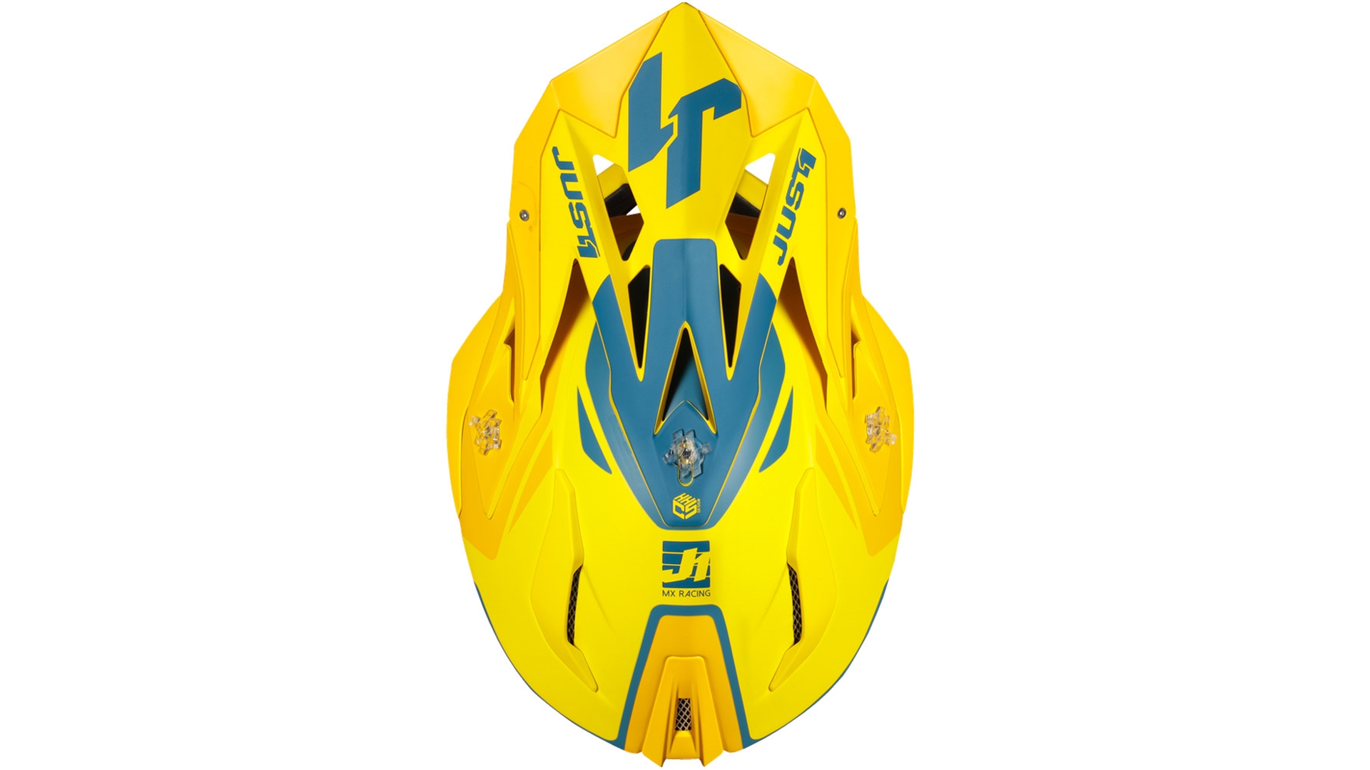 JUST1 J18 PULSAR Moto přilba žlutá/modrá M