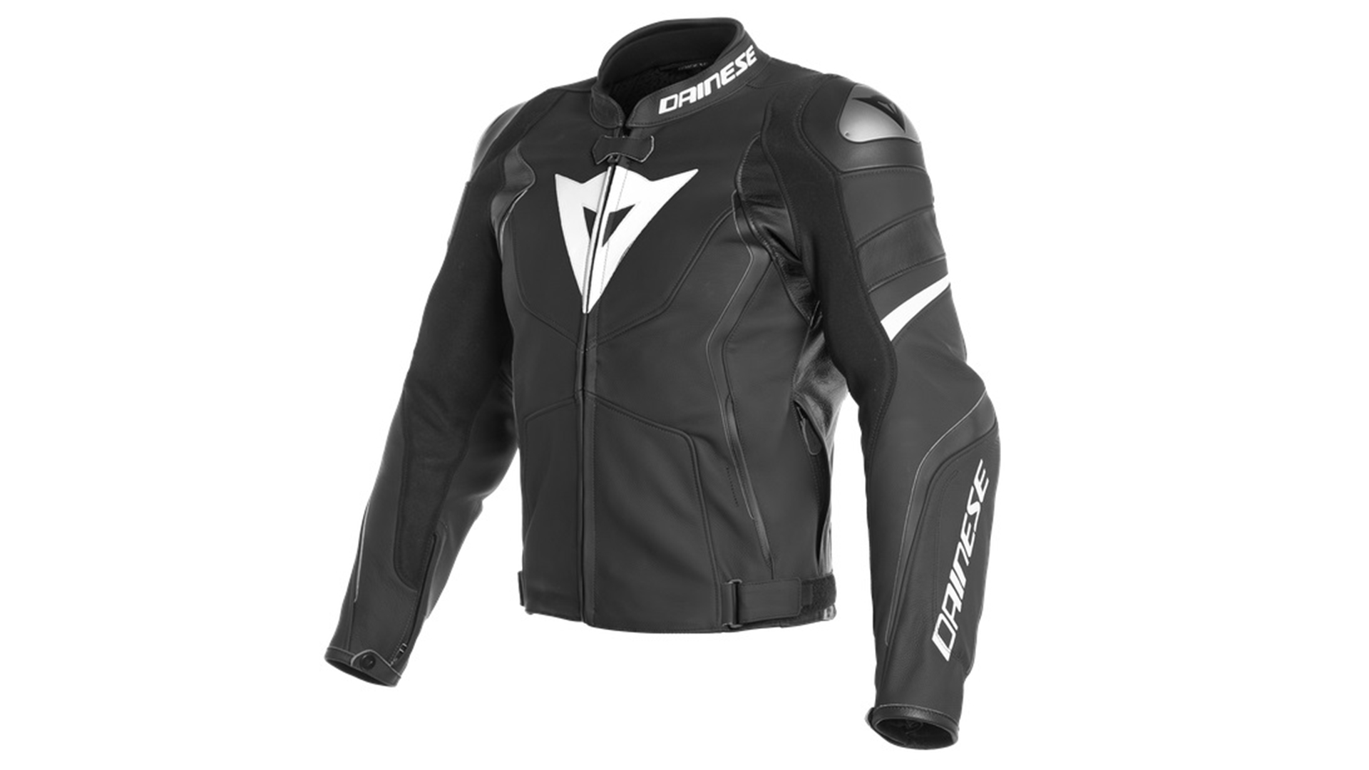 DAINESE AVRO 4 LEATHER moto bunda  bílá/matná černá černá/bílá 58