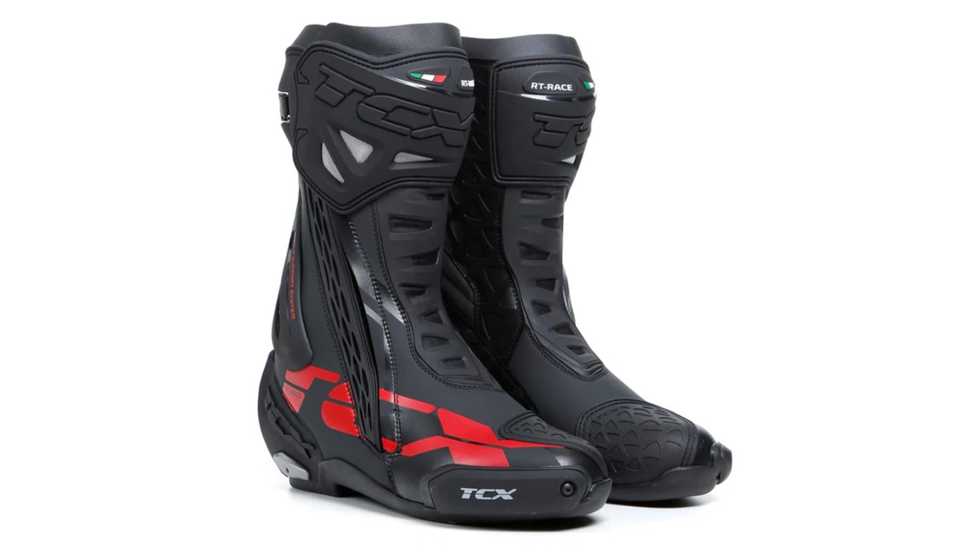 TCX RT-RACE moto boty černá/šedá/červená 46