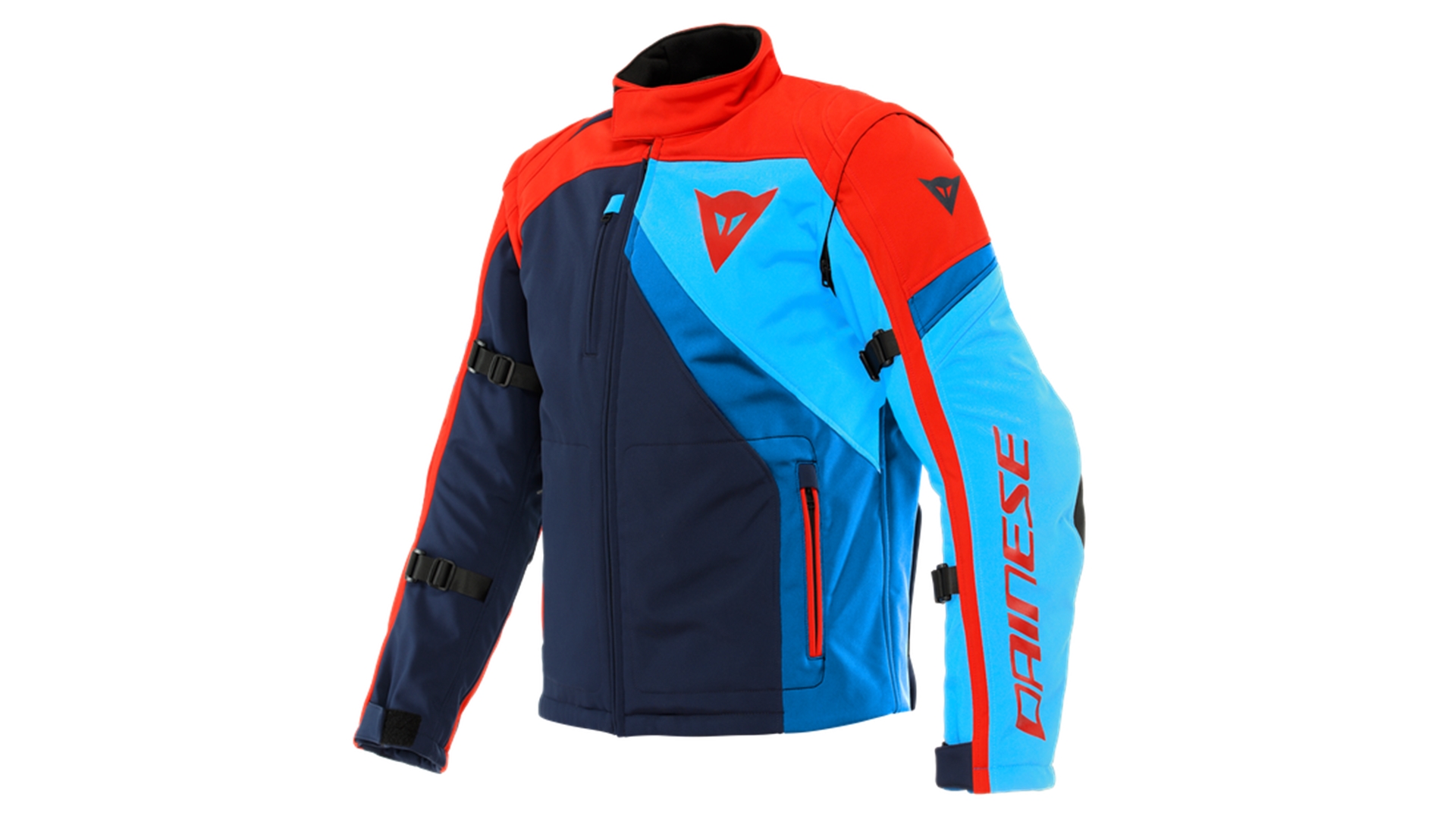 DAINESE RANCH TEX black-iris/red/light blue moto bunda černá/červená/modrá 62