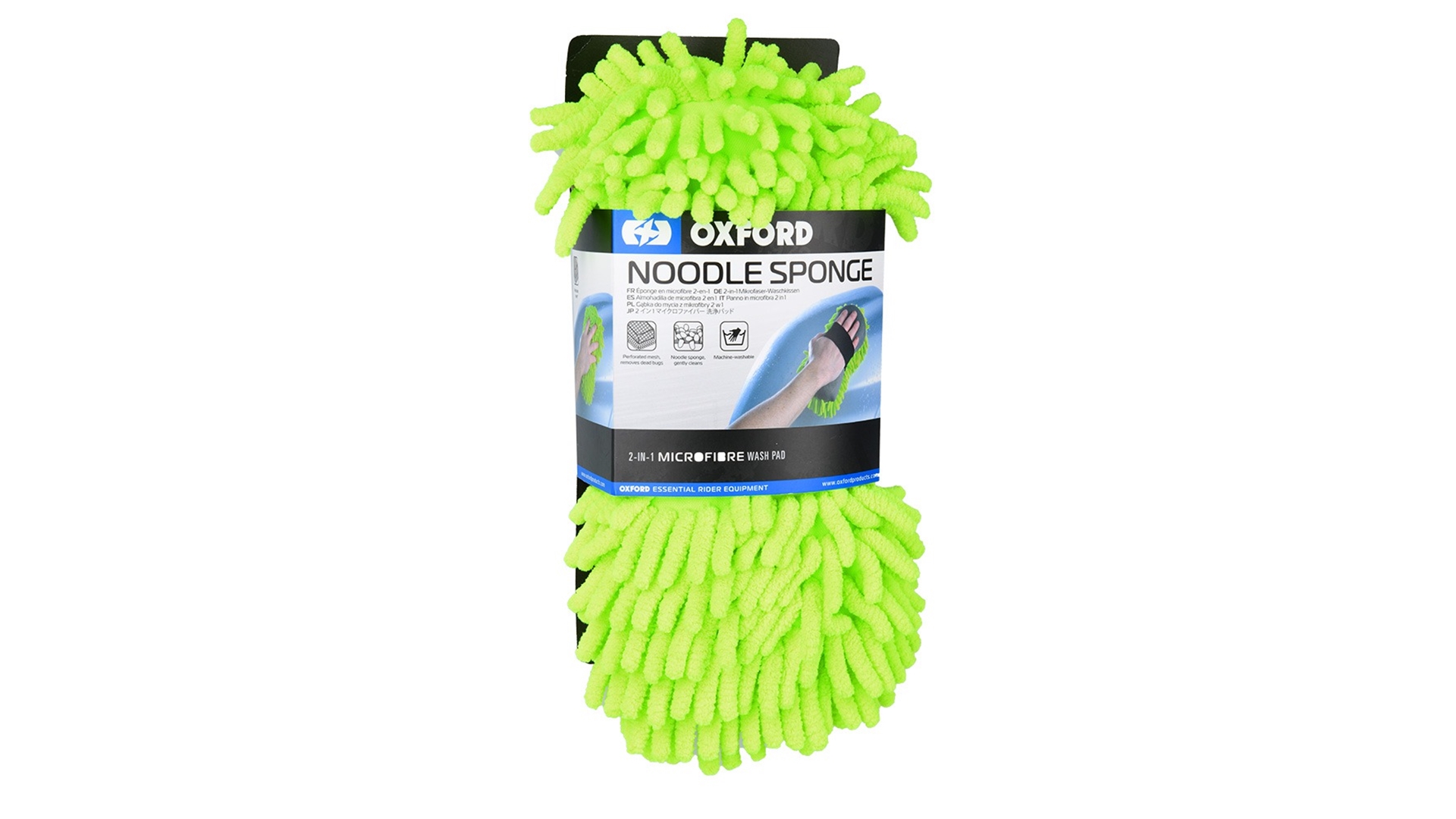 OXFORD mycí houba NOODLE SPONGE,  (mikrovlákno, zelená fluo) zelená uni