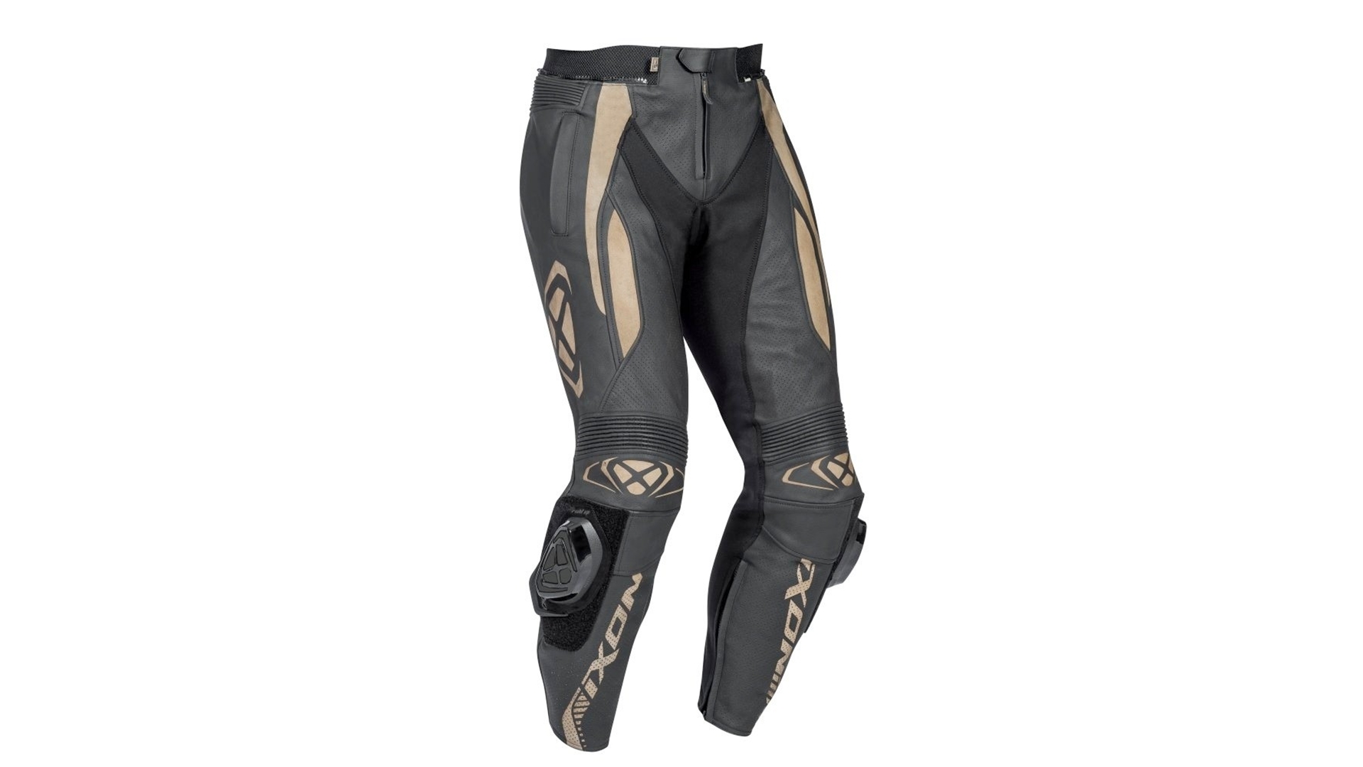 IXON VORTEX PANT 2 pánské kožené moto kalhoty černá/hnědá S