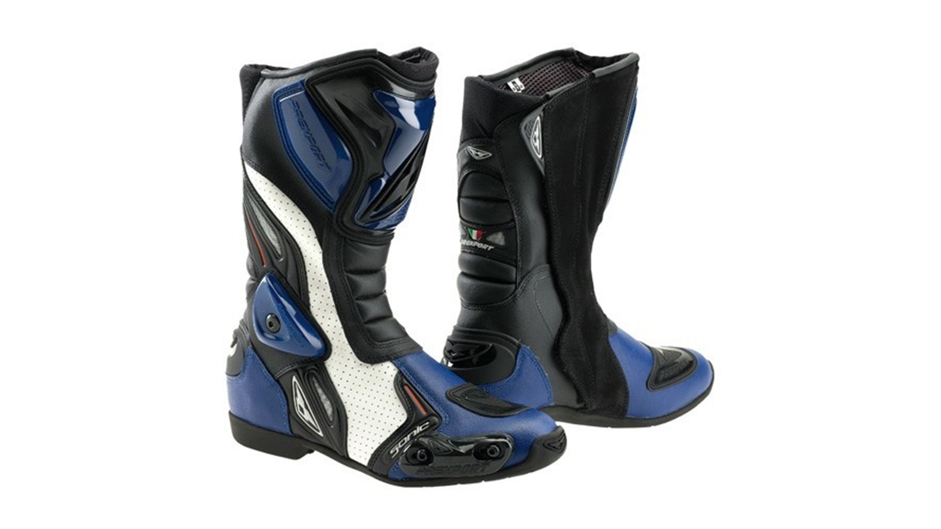 PREXPORT Sonic BL motocyklové boty černá/modrá černá/modrá 47