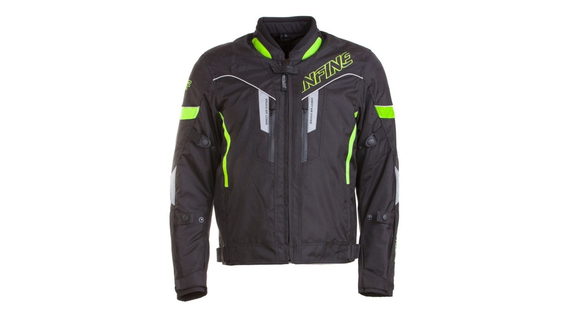 INFINE Jupiter Neon textilní moto bunda černá/zelená černá/zelená M