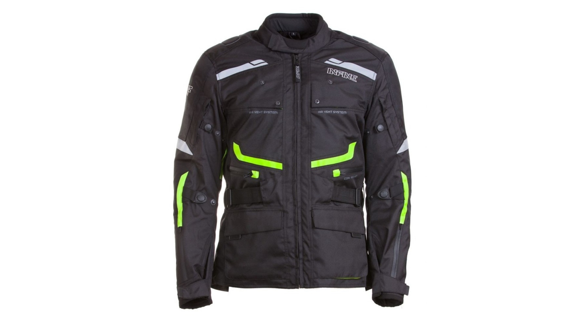 INFINE Night Vision textilní moto bunda černá/zelená černá/zelená L
