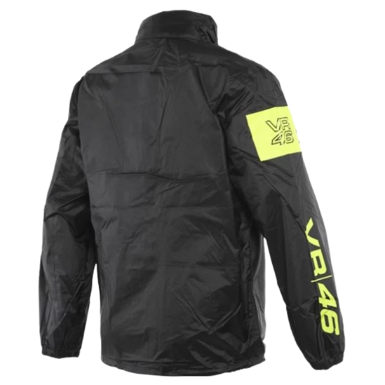 DAINESE VR46 RAIN moto bunda pláštěnka černá/fluo žlutá