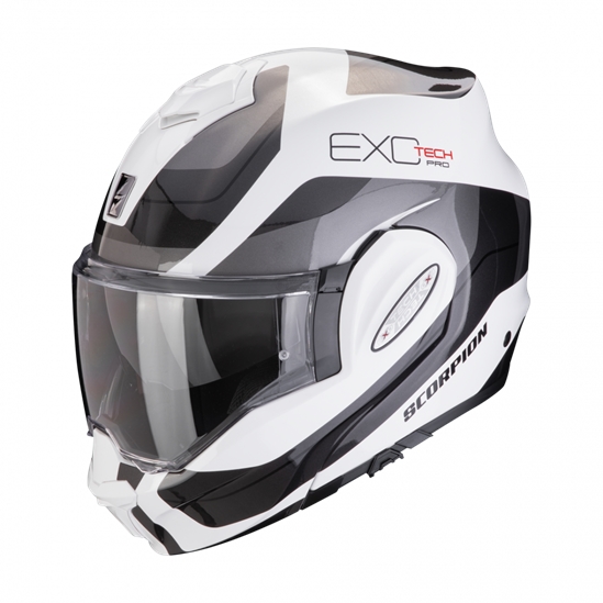 SCORPION EXO-TECH EVO PRO COMMUTA, moto přilba bílo/stříbrná