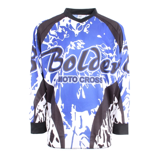 BOLDER 616 Triko Motocross modro - bílé