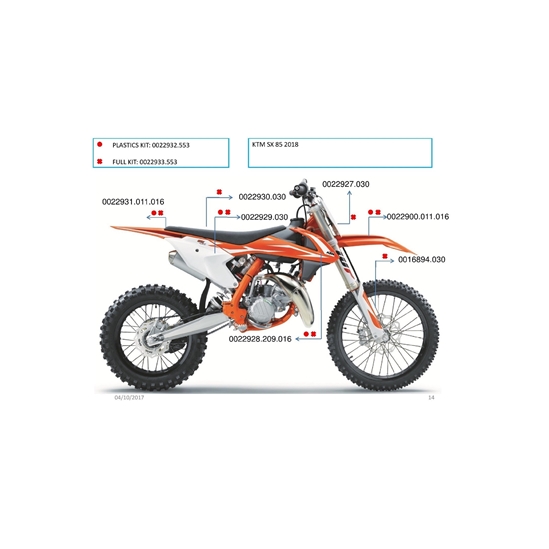 ACERBIS plastový full kit KTM SX 85 18 -,GAS MC85 21- zelená metallic