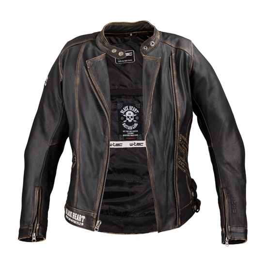 W-TEC Black Heart Lizza Dámská kožená moto bunda vintage