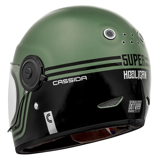 CASSIDA Fibre Super Hooligan, přilba, černá/metalická zelená/šedá