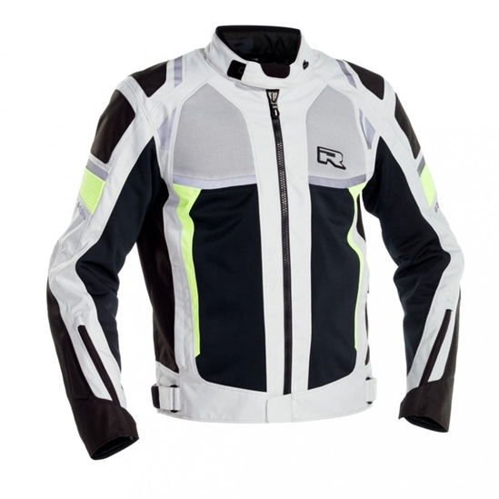 RICHA AIRSTORM WP Moto bunda šedo/fluo žlutá