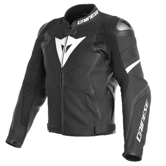 DAINESE AVRO 4 LEATHER moto bunda  bílá/matná černá