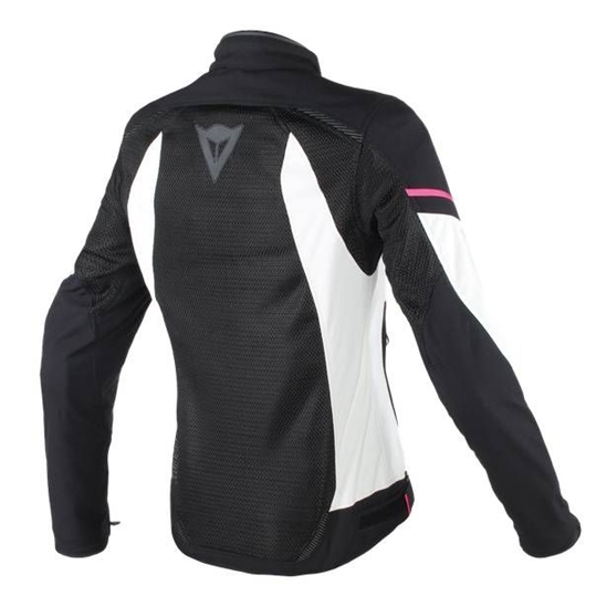 DAINESE AIR FRAME D1 LADY TEX dámská moto bunda černá/šedá/růžová