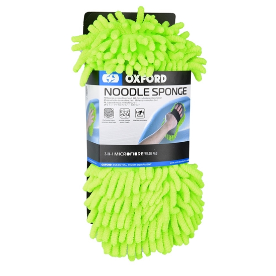 OXFORD mycí houba NOODLE SPONGE,  (mikrovlákno, zelená fluo)