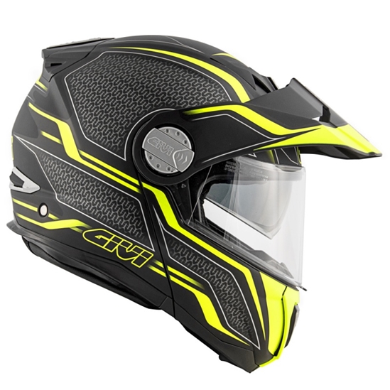 GIVI X.33 CANYON LAYERS LYBY žlutá výklopná enduro přilba