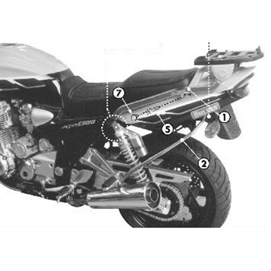 KAPPA K3410 nosič kufru YAMAHA XJR 1200 / 1300  (95-02)