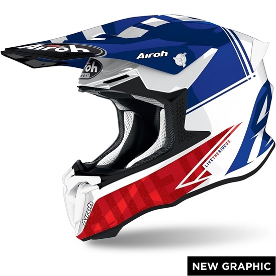 AIROH TWIST 2.0 TECH TW2T18 off-road modrá moto helma